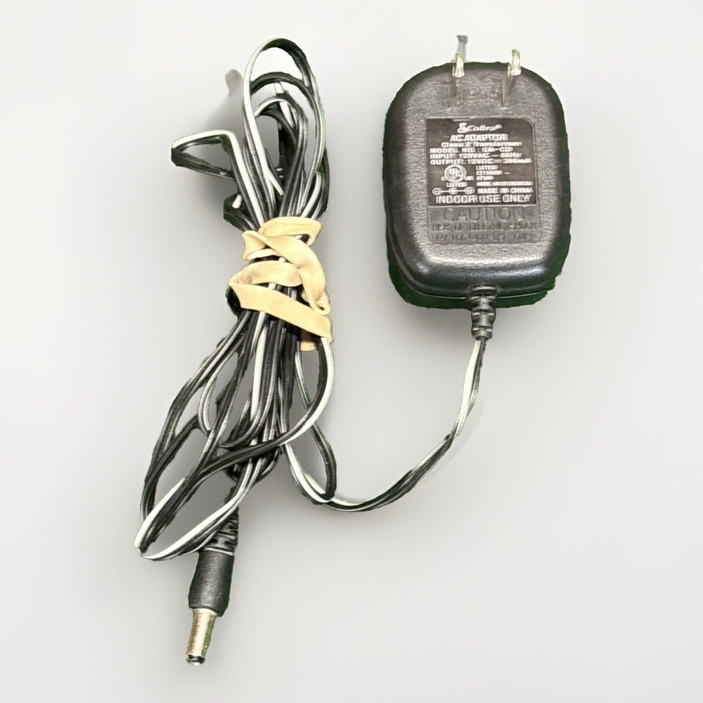 COBRA Model:‎ GA-CD Power Supply Adaptor 12V - 300mA OEM Adapter *Charger Only*